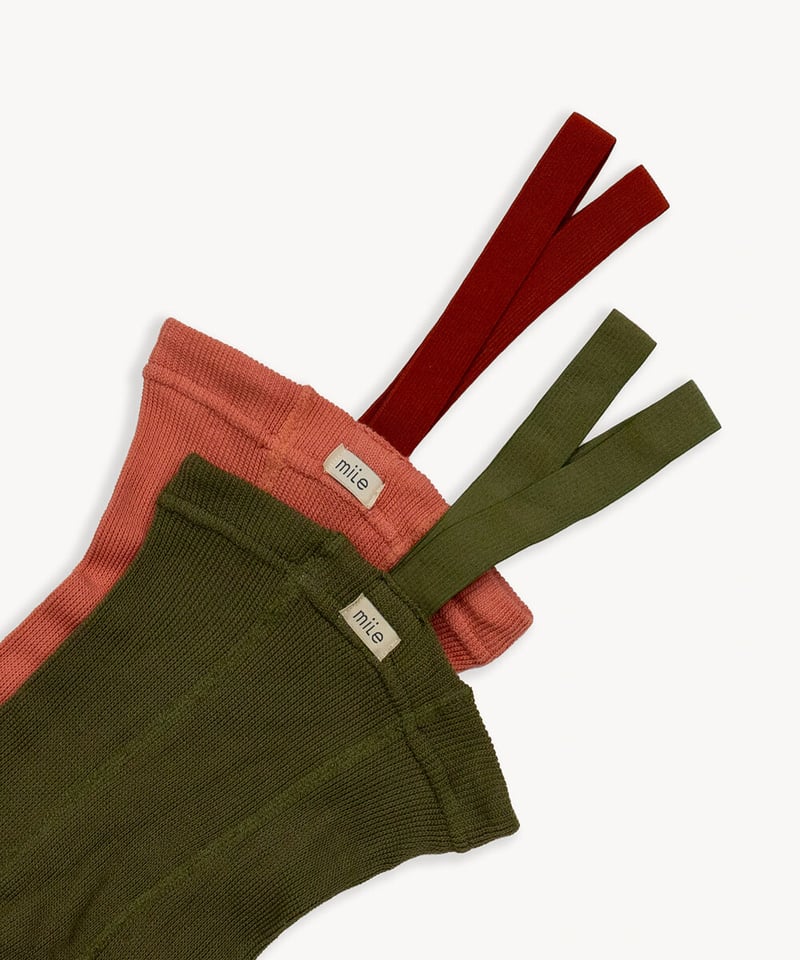 mile - tights with braces - herbal green | sounote