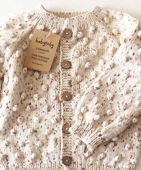 【 confetti 】babytoly - popcorn cardigans