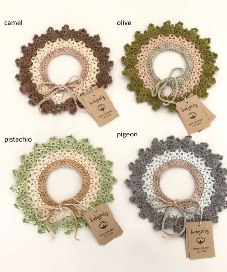 babytoly - happy moon crochet collars