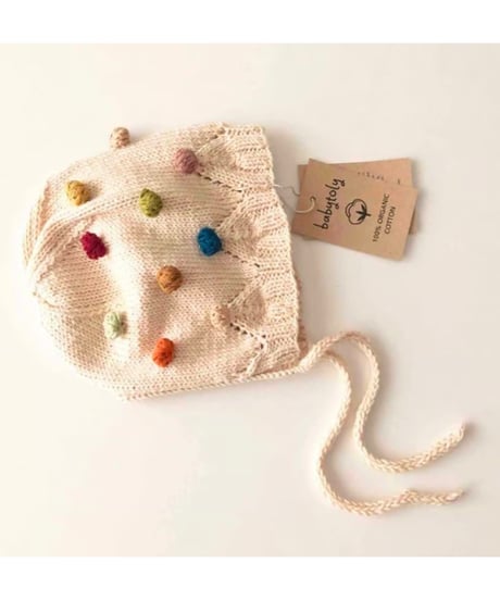 babytoly - rainbow blossom popcorn bonnet
