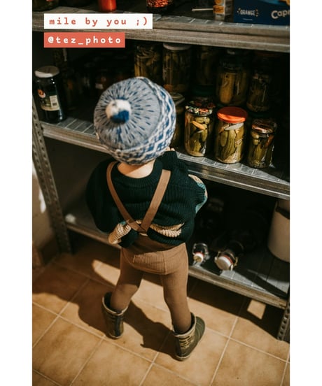 mile - tights with braces - hazelnut