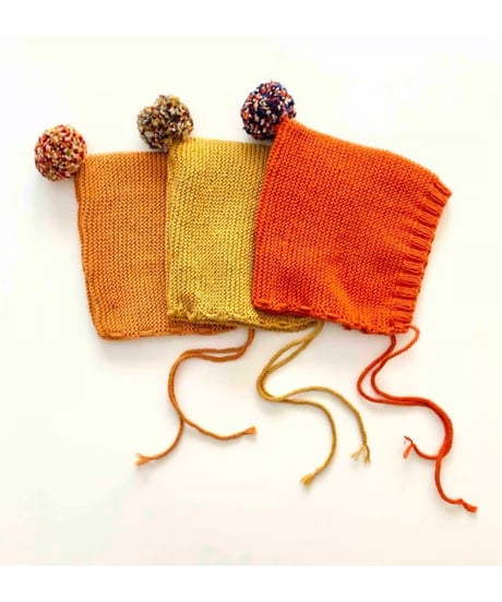 babytoly - rainbow pompom bonnets