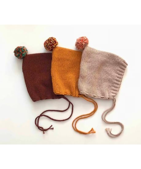 babytoly - rainbow pompom bonnets