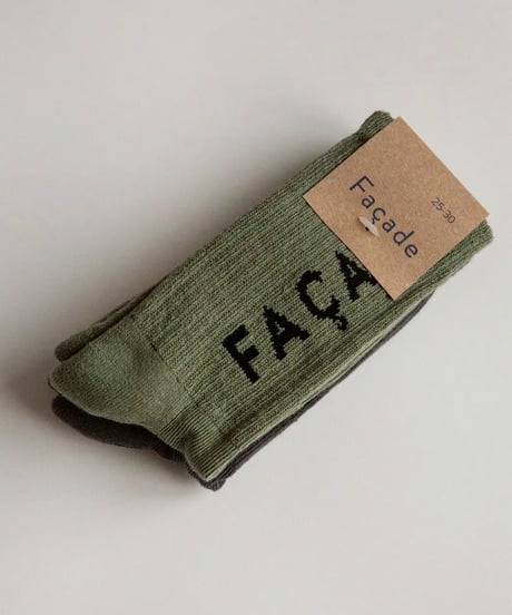 Façade - ribbed cotton tube socks - 2pack