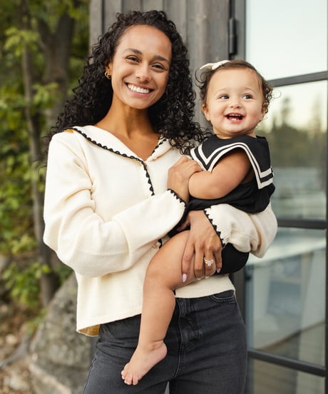 Rylee+Cru -  sailor romper - black