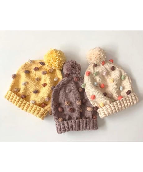 babytoly - rainbow popcorn beanies