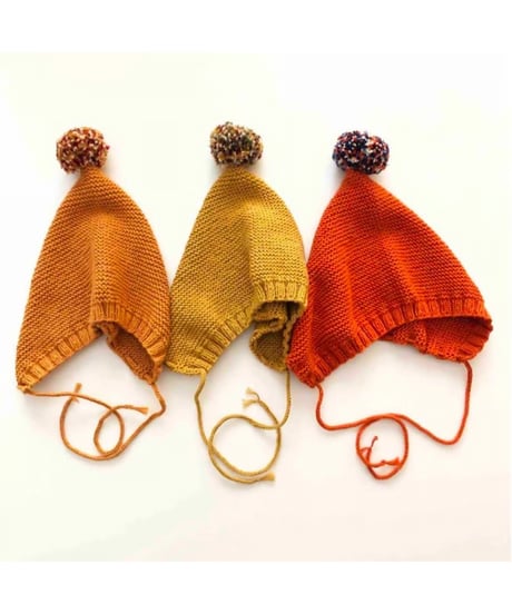 babytoly - rainbow pompom bonnets