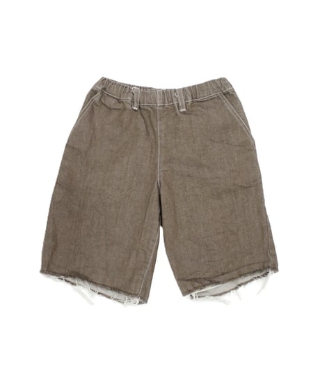 MOUN TEN. - cut off midi jeans - brown