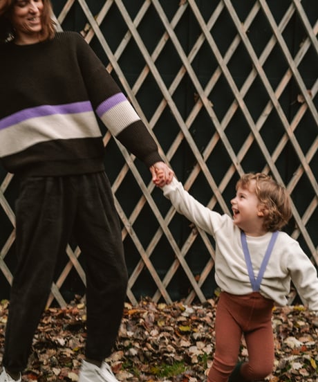 mile - kids’ leggings with braces - lavender