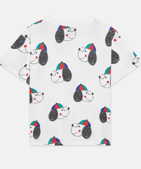 Weekend House Kids - kids happy dog all over t-shirt - white