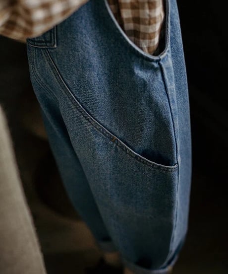 【 LAST1 / 12-18m 】THE SIMPLE FOLK - the oversized denim dungaree