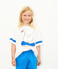 Weekend House Kids - kids swan t-shirt - white