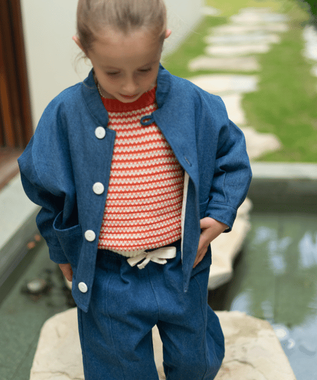 【 LAST1 / 4y 】SUKOU - joey jacket - light denim