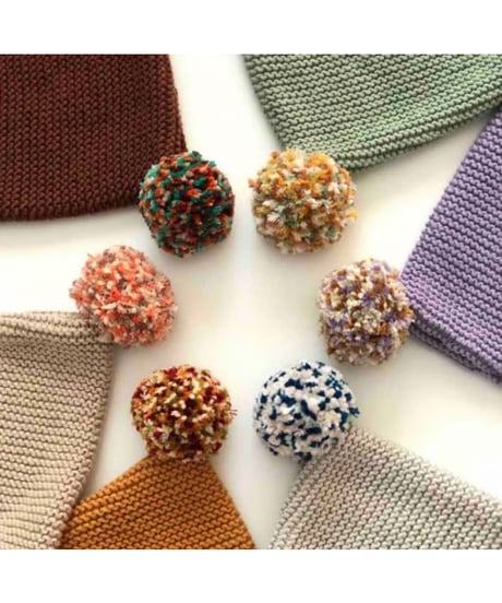 babytoly - rainbow pompom bonnets