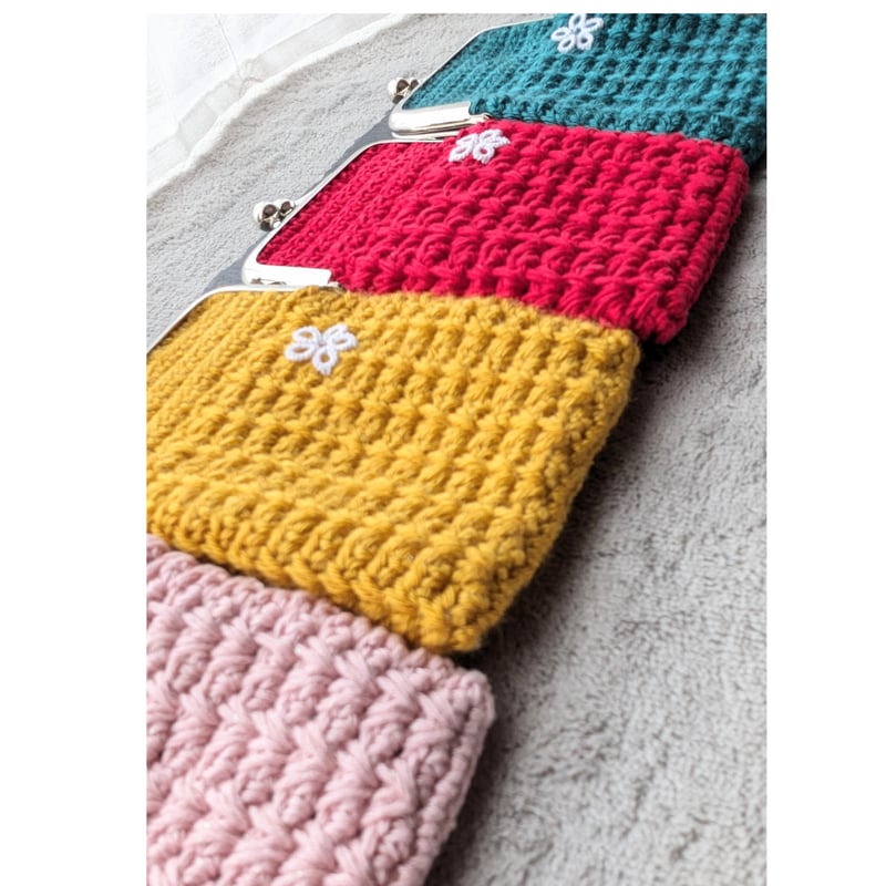 ✨新色追加✨手編み 角がま口 | Tsumug Tsunag