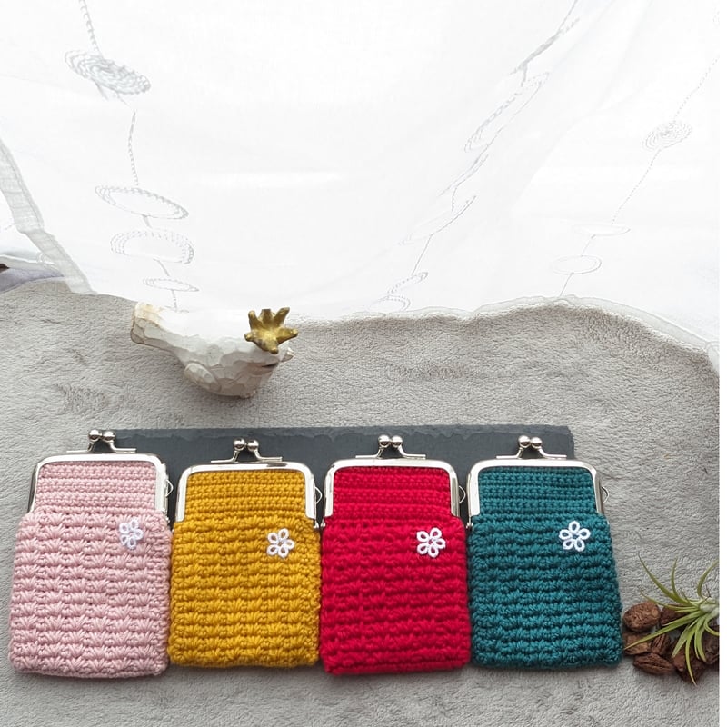 ✨新色追加✨手編み 角がま口 | Tsumug Tsunag