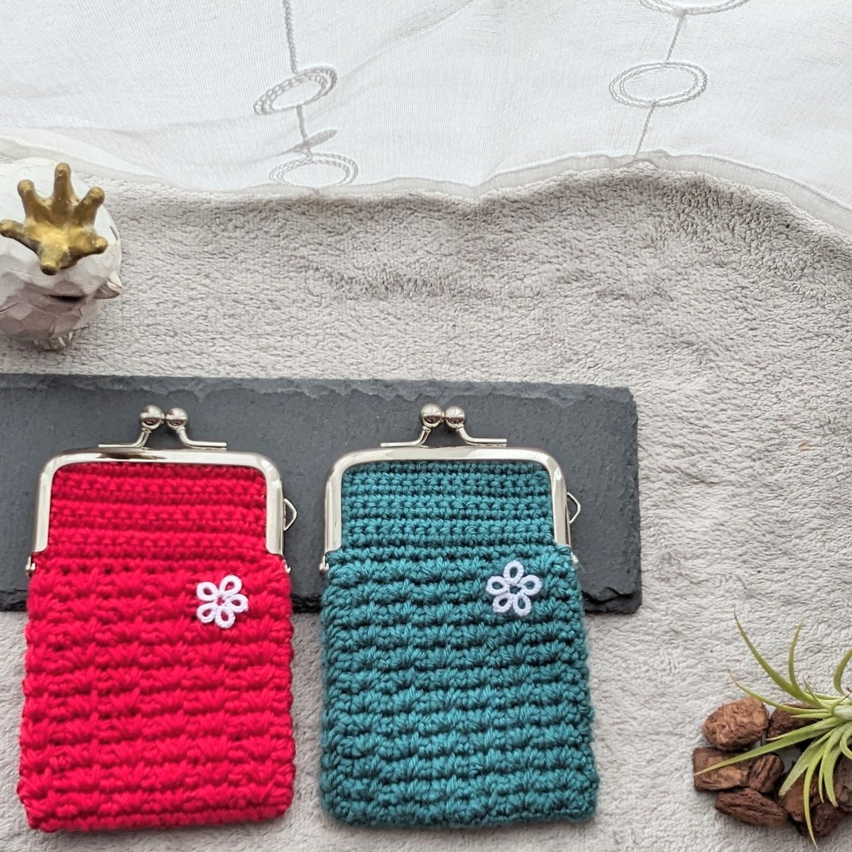 【専用】がま口 手編み ハンドメイド 15点 ✨新色追加✨手編み 角がま口 | Tsumug Tsunag