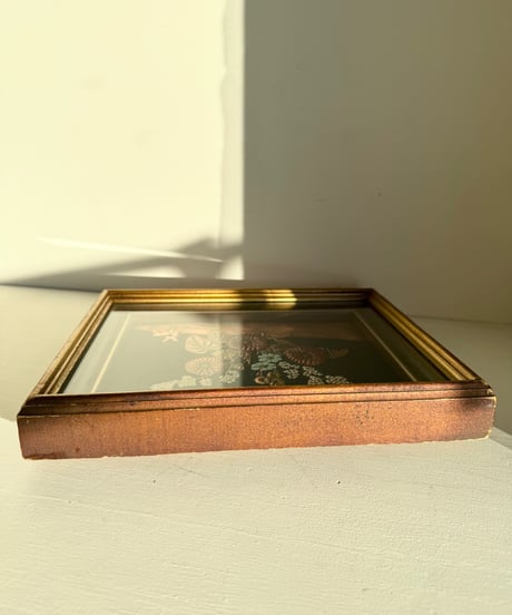 Copper Relief Wall Art / Flowers with Deer