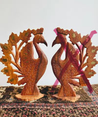 Wooden Peacock Decor