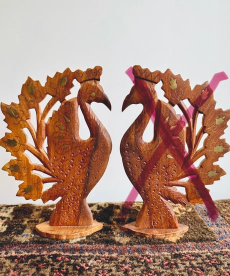 Wooden Peacock Decor