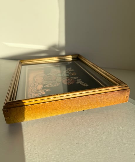 Copper Relief Wall Art / Flowers with Deer