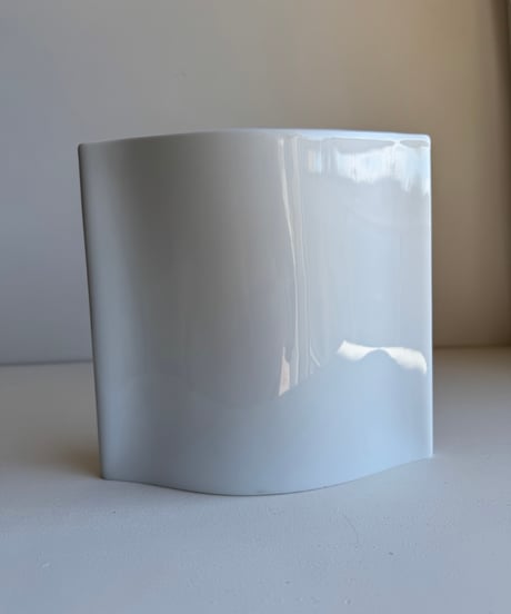 Flower Vase/White Cat