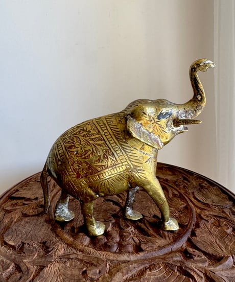 Brass Elephant Stature