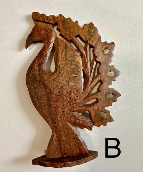 Wooden Peacock Decor