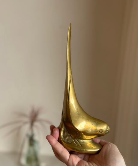 Brass Bird Stature