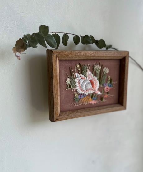 Framed Embroidery/Seashells