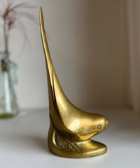 Brass Bird Stature
