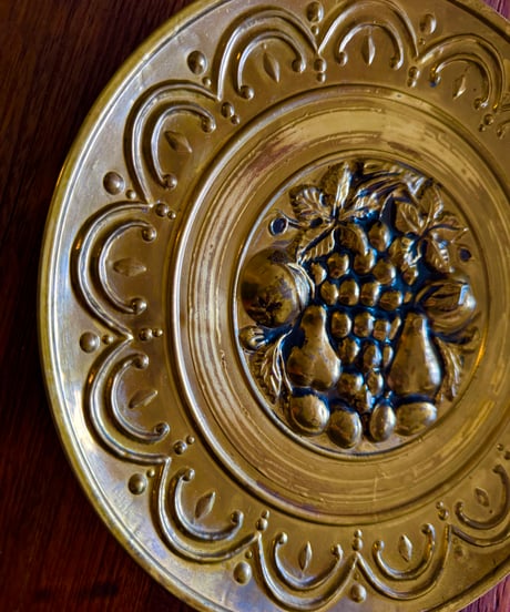 Brass Fruit Wall Plate