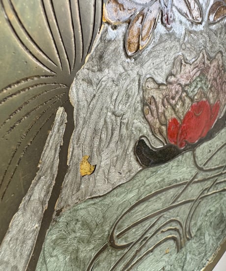 Wall Plate/ Lotus & Dragonflies