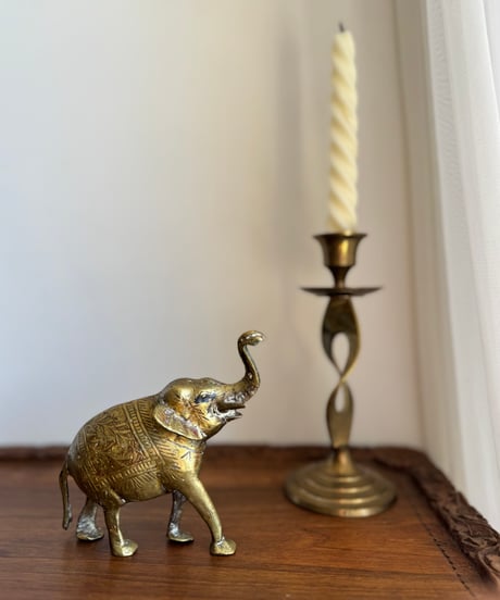 Brass Elephant Stature