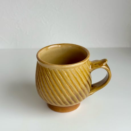 湯町窯　モーニングカップ　”黄釉”