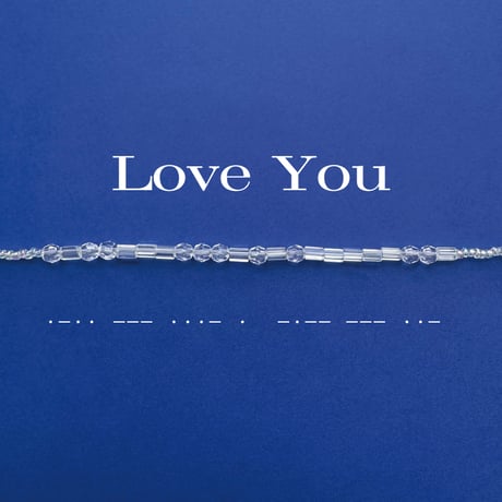 Silent Message  Necklace / Morse Code  "Love You"