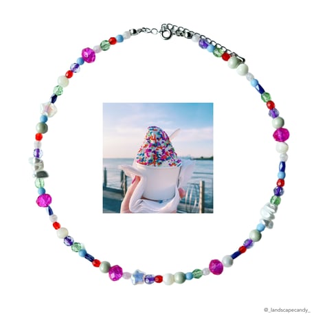 Landscape Candy Necklace / Sprinkle Ice Cream