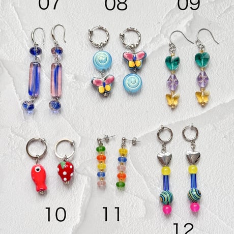 夏の耳飾り　No.7〜12