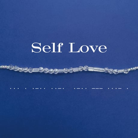 Silent Message  Necklace / Morse Code  "Self Love"