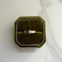 Straight bijou double color ring / silver925