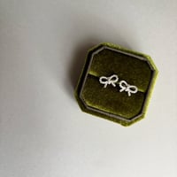 Petit ribbon pierce / silver925