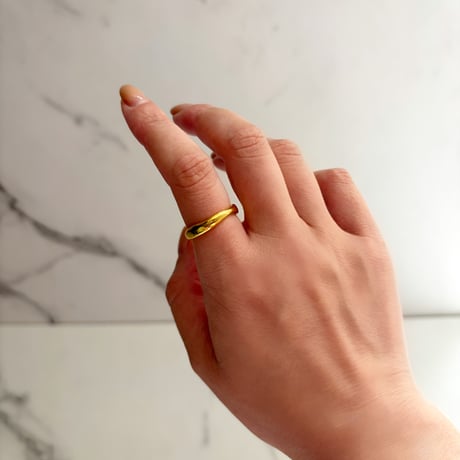 Wave curve ring / silver925