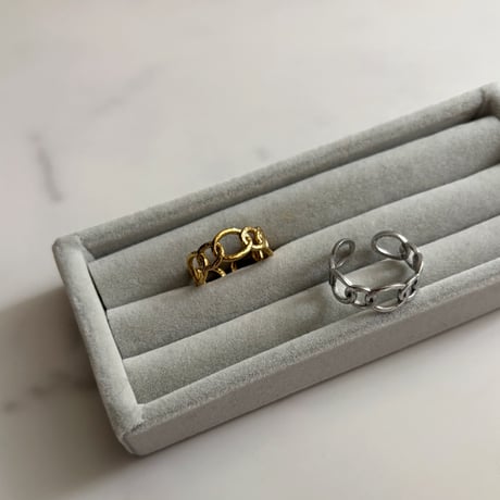 Chain design ring / stainless