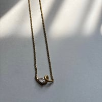 Twist stone necklace / stainless