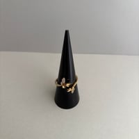 Double butterfly ring / stainless
