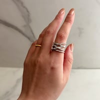 Cross line ring / silver925