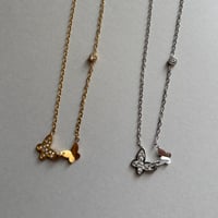 Double butterfly necklace / stainless