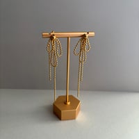 Ball chain ribbon pierce / stainless