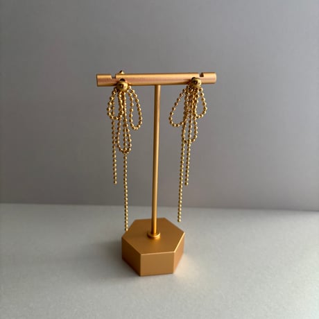 Ball chain ribbon pierce / stainless