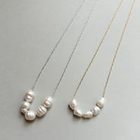 Five 淡水パール Necklace / stainless